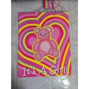 20/$12 "It's A Girl" Pink Teddy Bear Party Gift Bag
